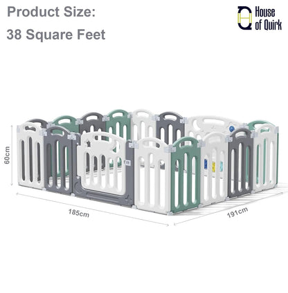 Baby Playpen  Foldable & Sturdy 38 Sqaure Feet (18 Panel, Araha)