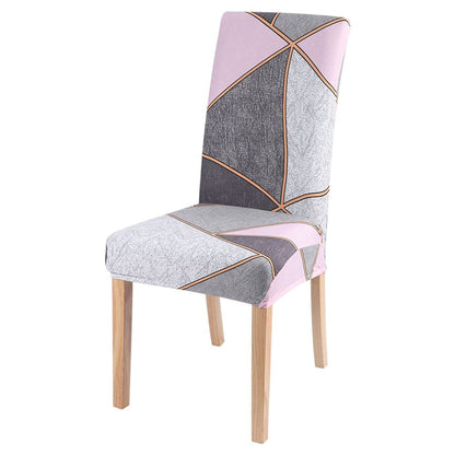 Printed Chair Cover(Grey Pink Prism)