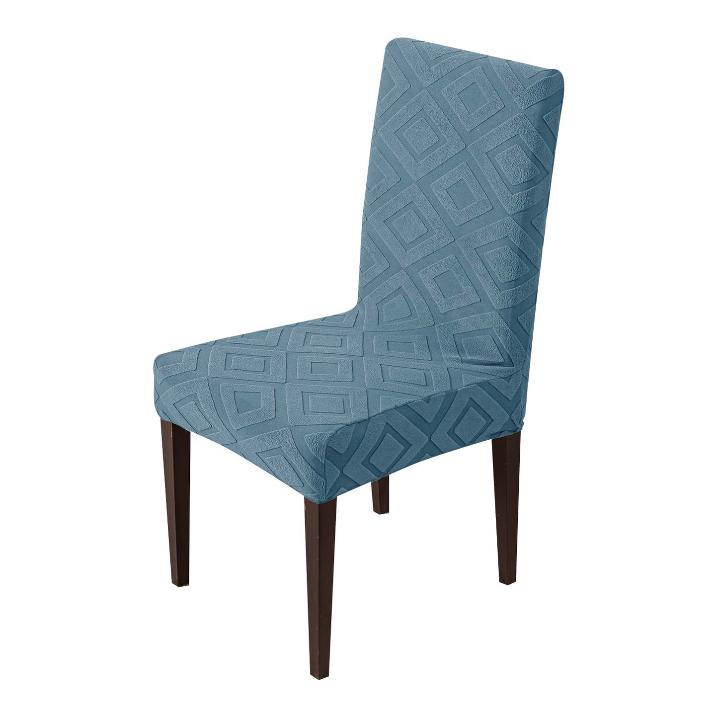 Stretchy Universal Jacquard Fabric Diamond Texture 220 GSM Chair Cover-Blue