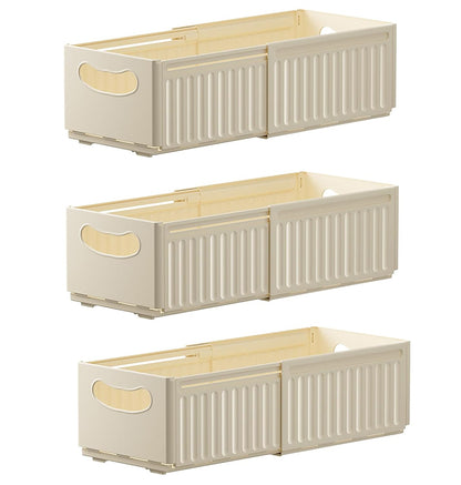 Retractable Plastic Storage Bins With Handles- Small