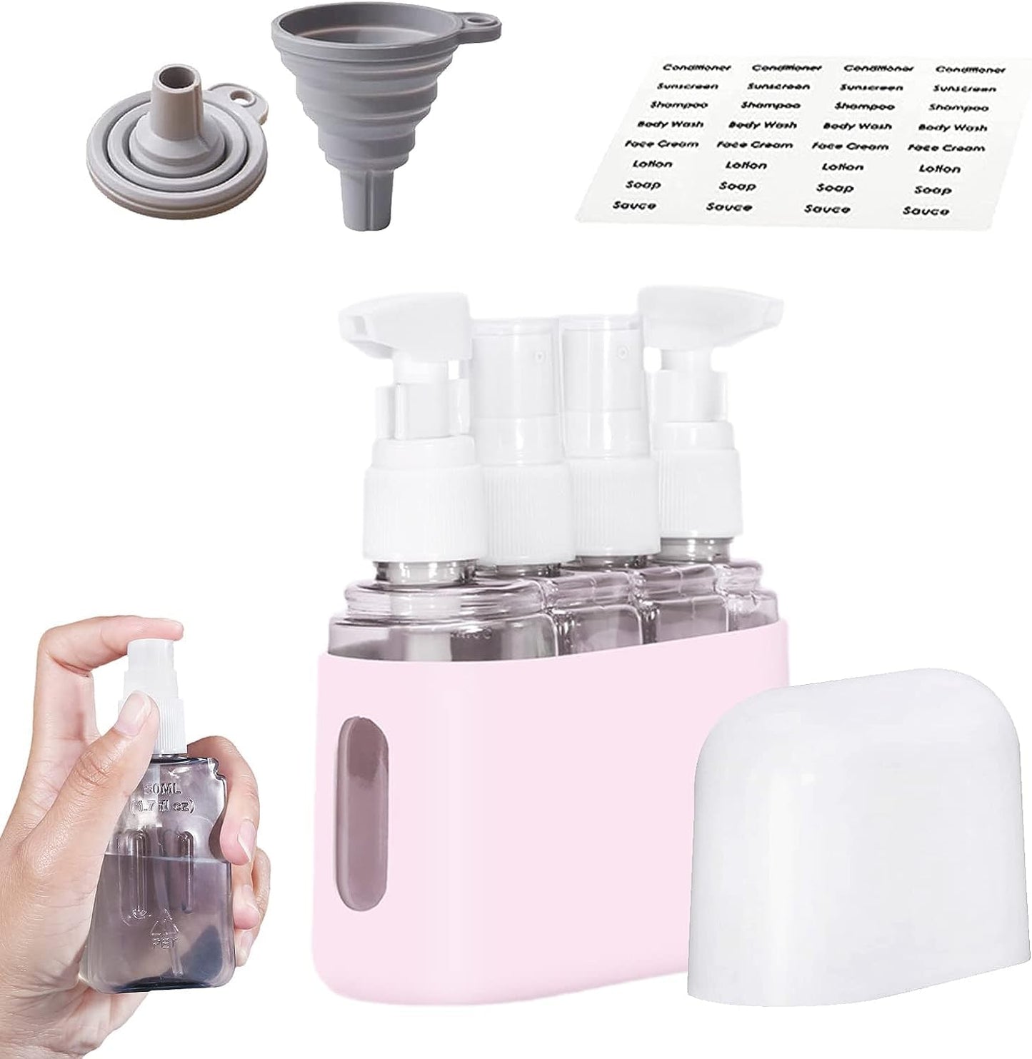 4 in 1 Leak Proof Travel Bottles 50 Milliliters