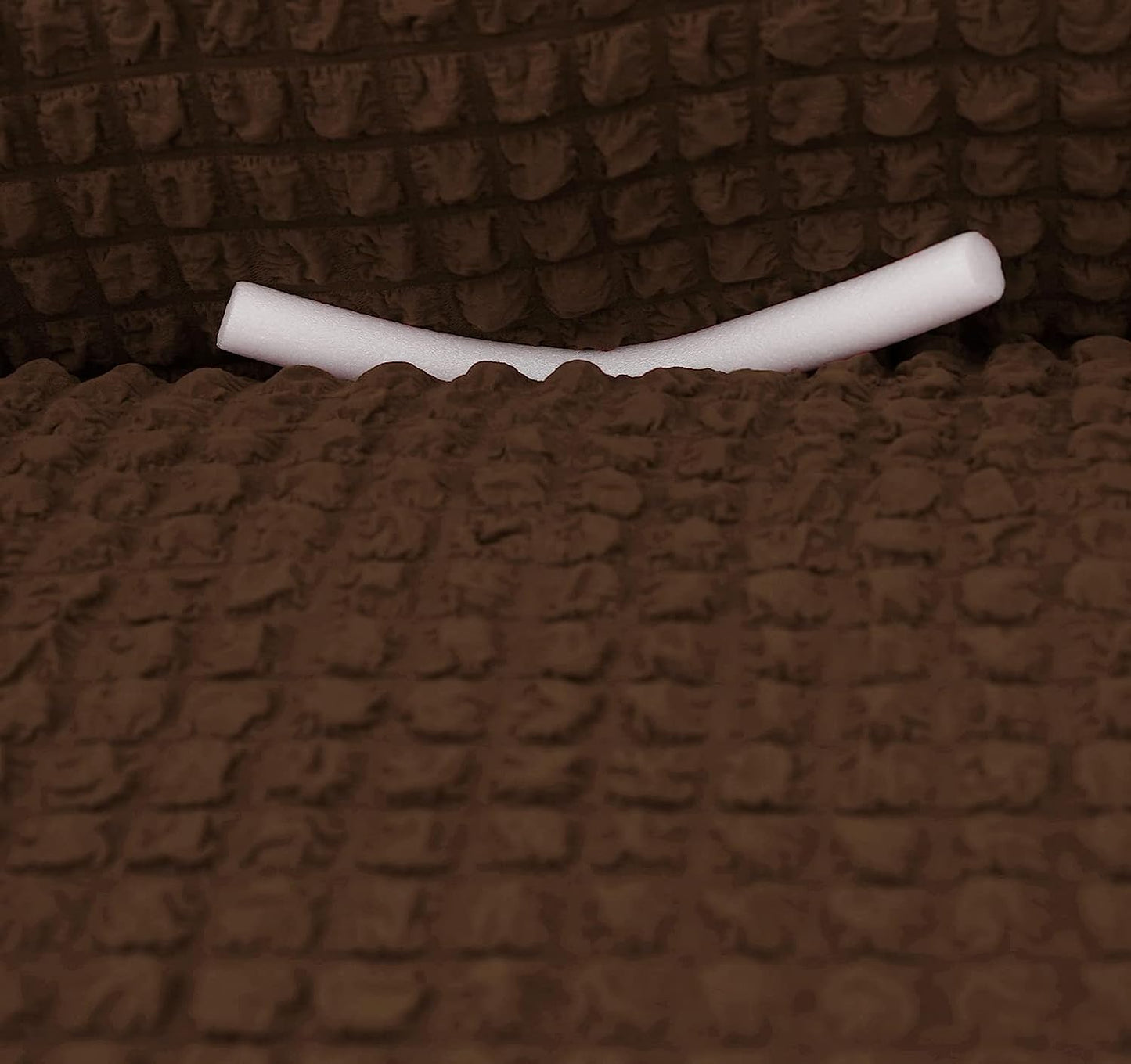 Bubble Frill Couch Cover-Coffee