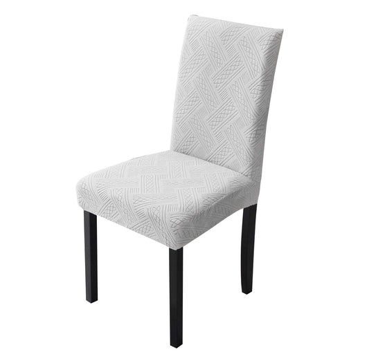 Elastic Jacquard Chair Cover (Pattern Light Grey)