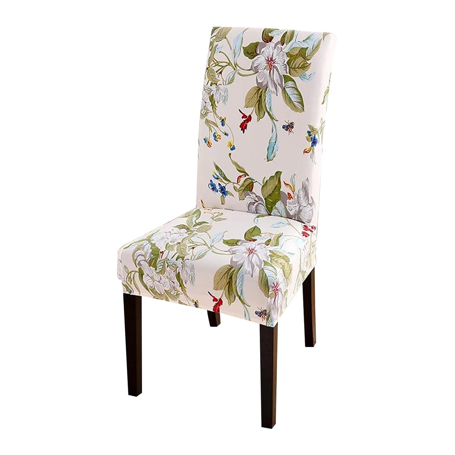 Elastic Chair Cover Stretch Removable Washable Slipcover (Cream Green Bell)