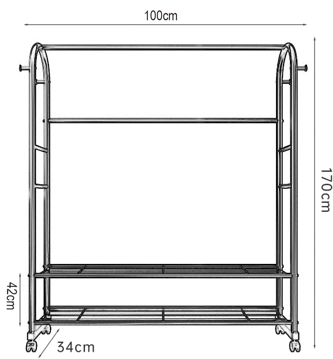 Garment Coat Rack with Wheels