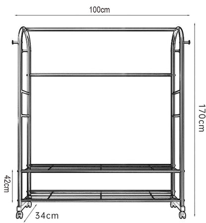 Garment Coat Rack with Wheels