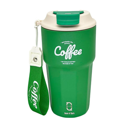 Stainless Steel Coffee Mug, 420 ML Spill Proof Travel Mug with Lid Insulated Tumbler