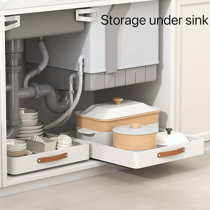 Pull Out Cabinet Organizer, Expandable Slide out Drawers for Kitchen Cabinets