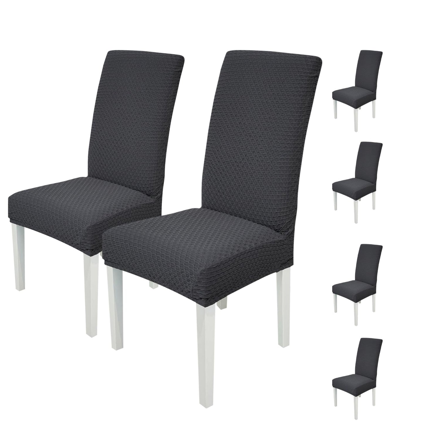 Stretchy Universal Jacquard Chair Cover-Charcoal