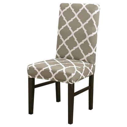 Elastic Chair Cover (Khaki Diamond)