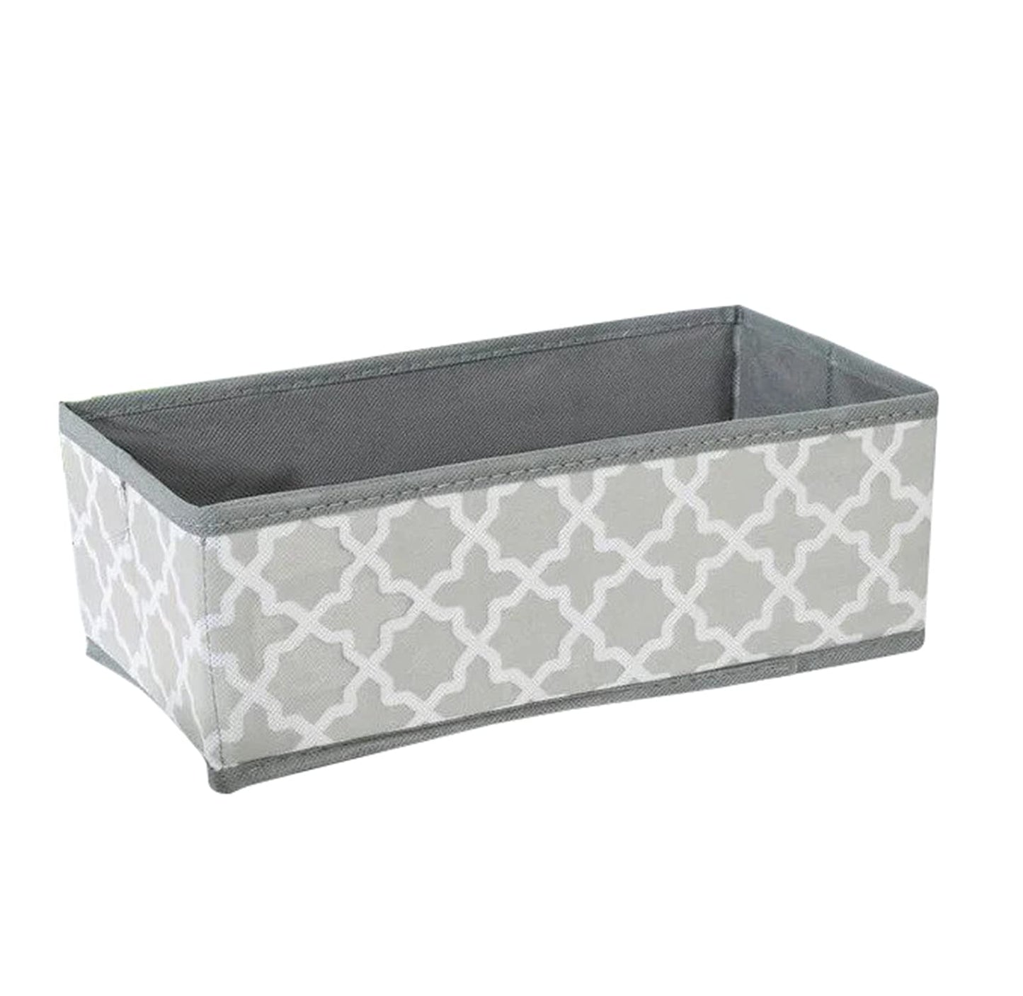 Storage Box Set of 3 Closet Dresser Drawer Organizer Cube Basket Bins (Grey Lantern)