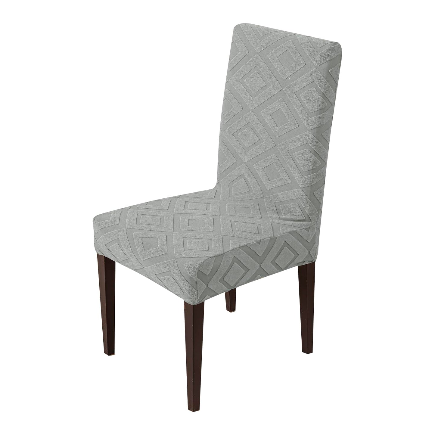 Stretchy Universal Jacquard Fabric Diamond Texture 220 GSM Chair Cover-Stone