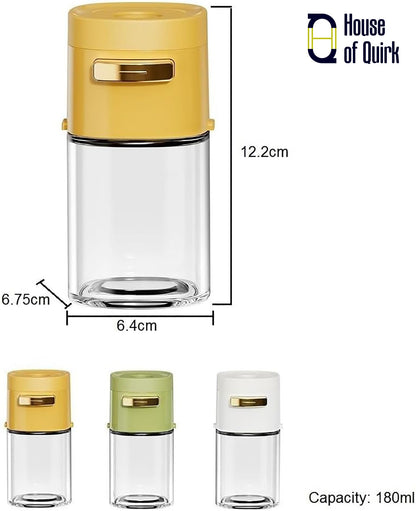 Press Sugar Dispenser, Glass Bottle 0.5g(Creamy White)