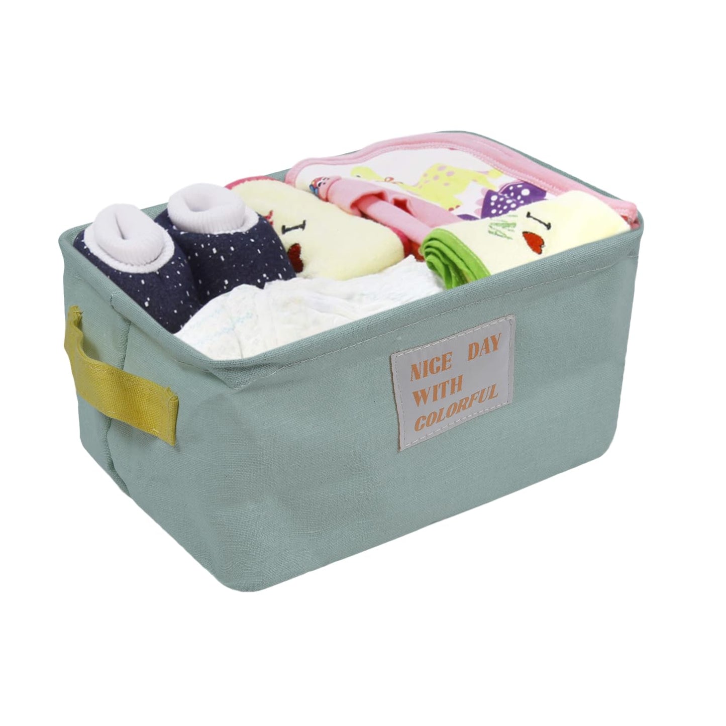 Stylish Storage Basket Cotton and Linen Fabric Mini Storage Cubes