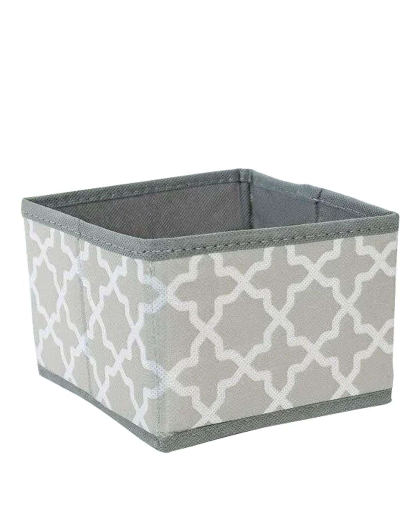 Storage Box Set of 3 Closet Dresser Drawer Organizer Cube Basket Bins (Grey Lantern)