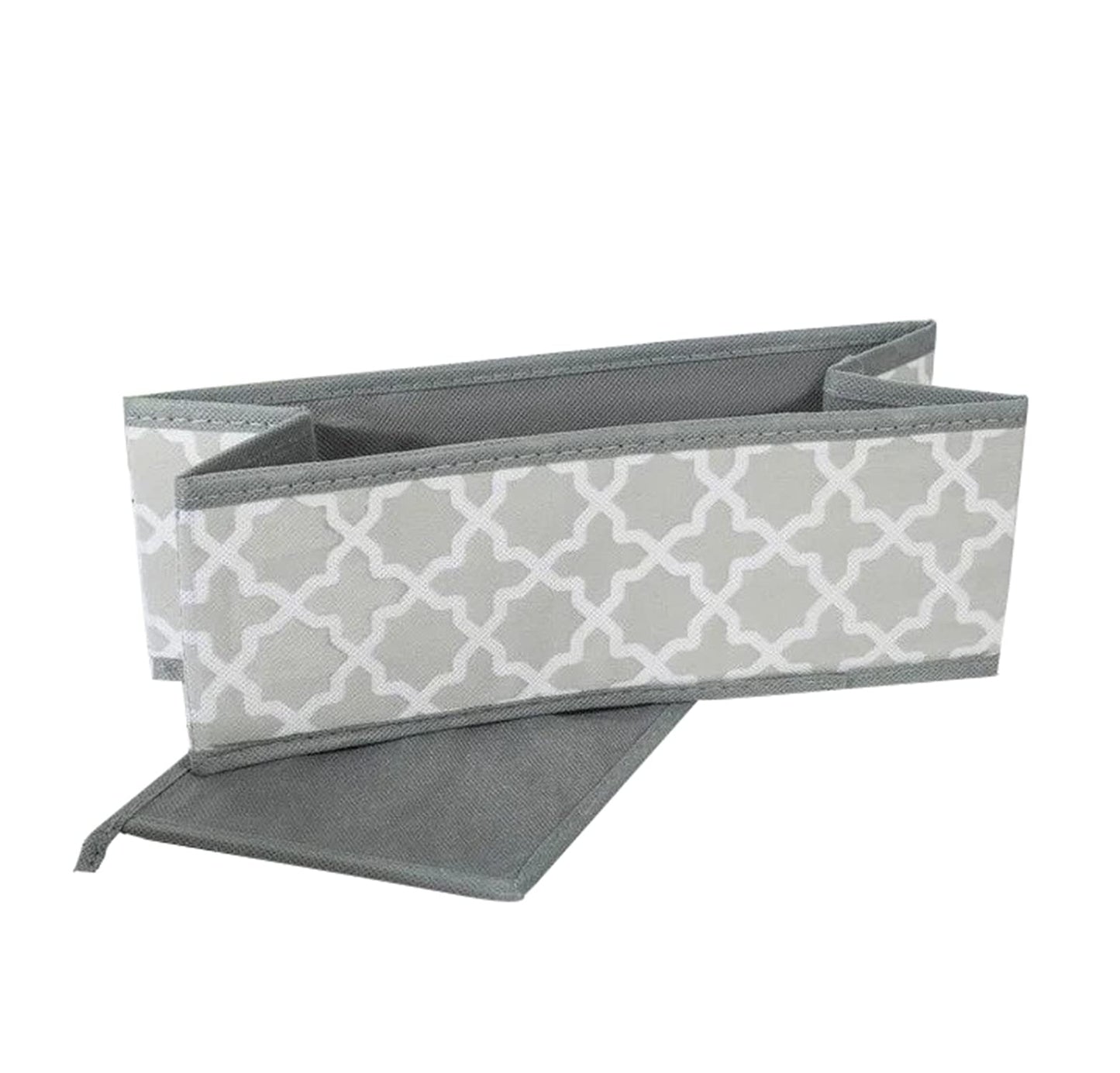 Storage Box Set of 3 Closet Dresser Drawer Organizer Cube Basket Bins (Grey Lantern)