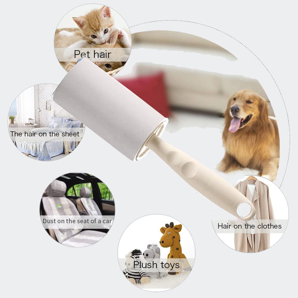 Lint Roller 10cm Sheet Set of 3 Rolls 180 Sheets, 60 Sheets Each roll- Vroom Dino