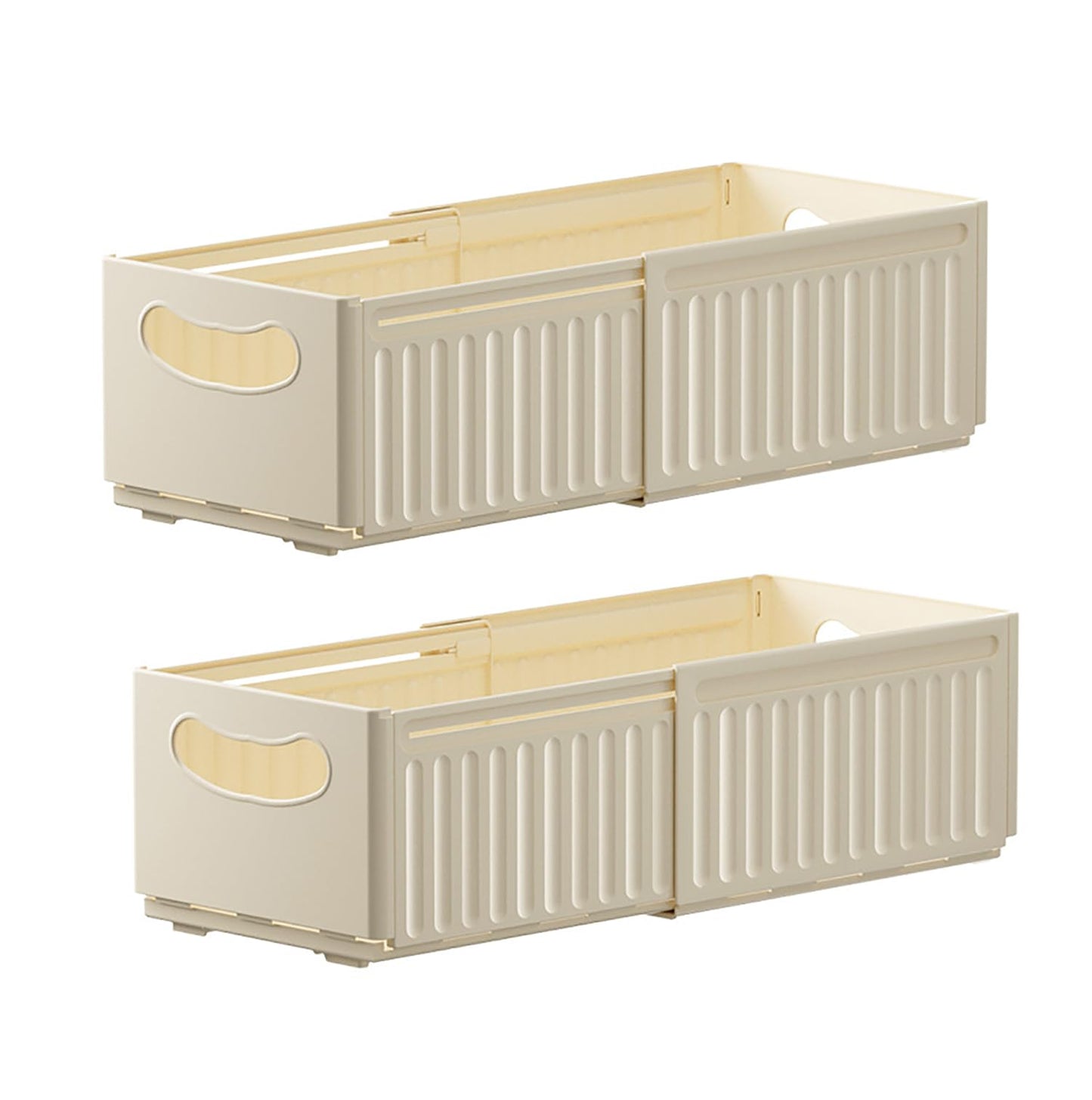 Retractable Plastic Storage Bins With Handles- Small