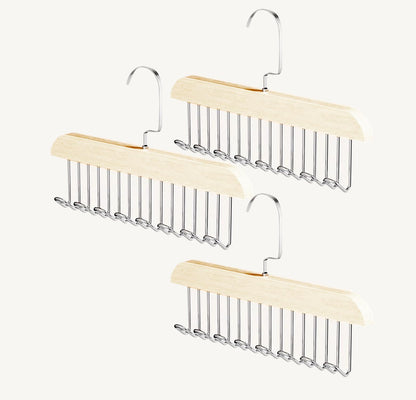 Multifunctional Non-Slip Storage Hangers with 8 Hooks (Cream)