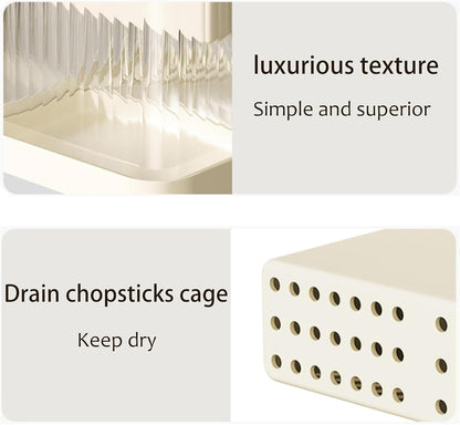 Plastic Universal Knife Holder Block (Cream)