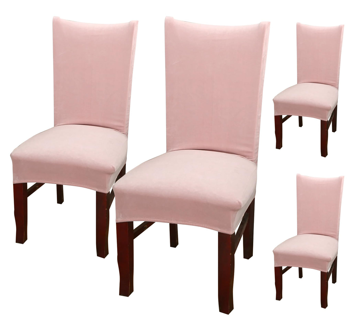 Stretchy Universal Velvet Chair Cover Slipcover (Powder Pink)