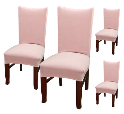 Stretchy Universal Velvet Chair Cover Slipcover (Powder Pink)