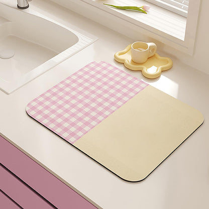 Dish Drying Mat for Kitchen Counter Cute Print 40 x 50 CM