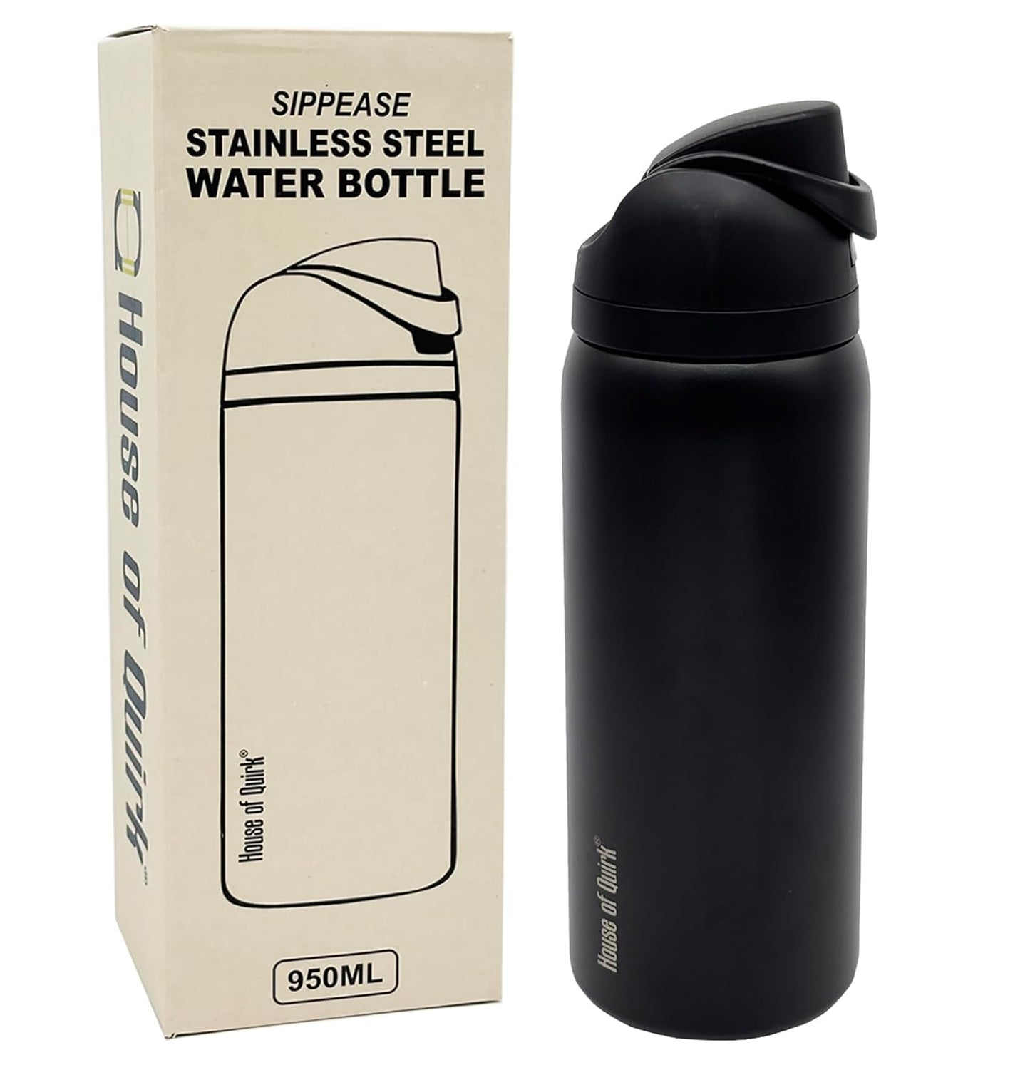 Sipp ease Insulated Stainless Steel Water Bottle with Straw (950 ML)