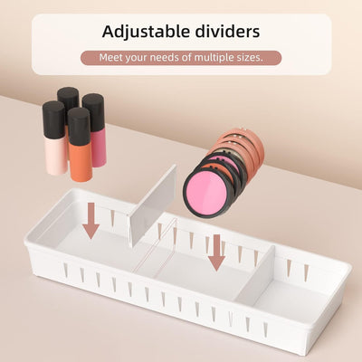 Plastic Drawers Organizer (Pack of 6-3 Large + 3 Small)
