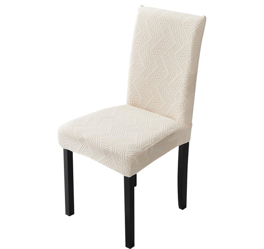 Elastic Jacquard Chair Cover (Pattern Beige)