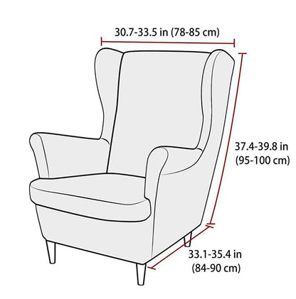 Wingback Chair Covers Slipcovers 2 Piece Armchair Covers