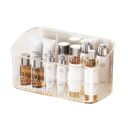 Wall Mount Makeup Organizer Tray (White)