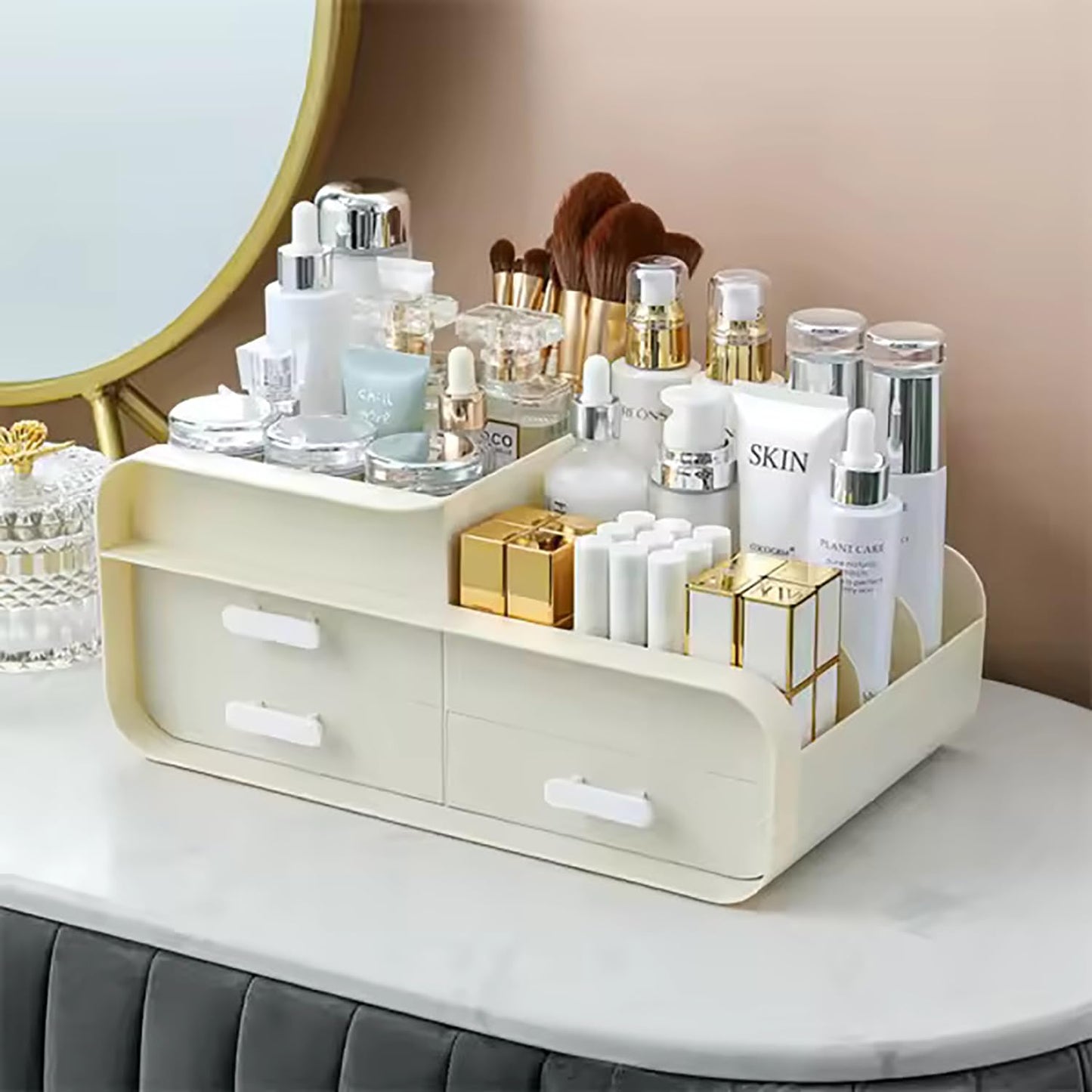 Makeup Organiser Cosmetic Storage Box Plastic Cosmetics Holder