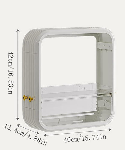 Bathroom Shelves Cabinet Wall Mounted (1 Shelf, White)