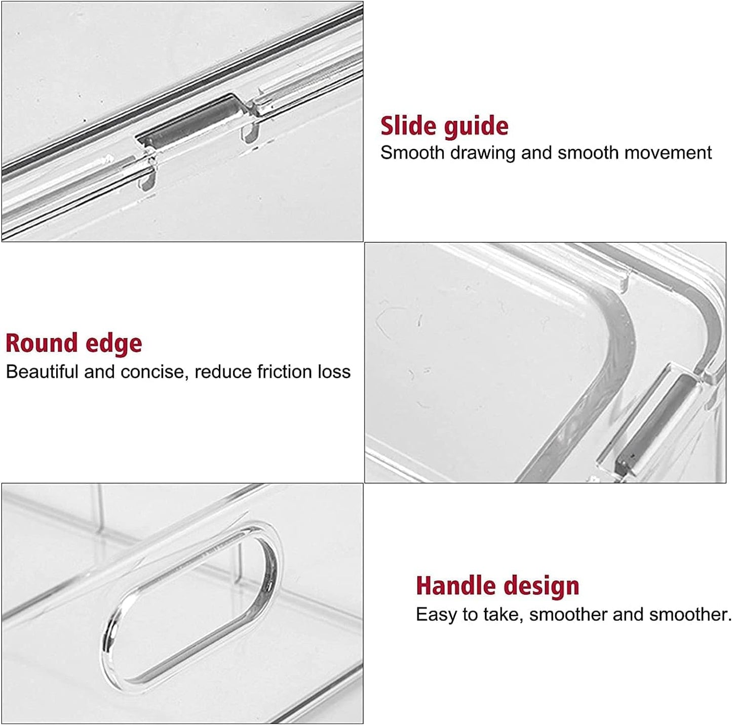 Refrigerator Organizer Bins with Pull-out Drawer