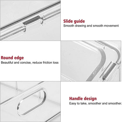 Refrigerator Organizer Bins with Pull-out Drawer