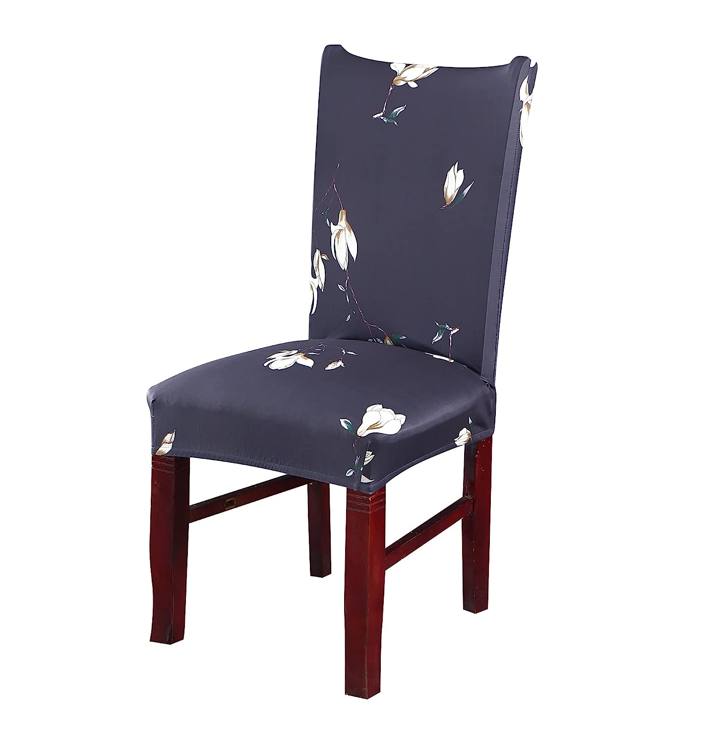 Printed Chair Cover-(Brown Cream Leaf)