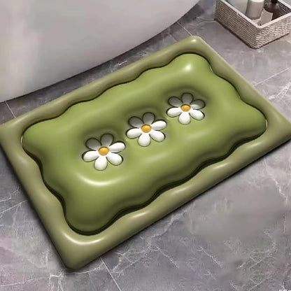 3D Shaped Bath Mat Absorbent Bath Mat Non-Slip