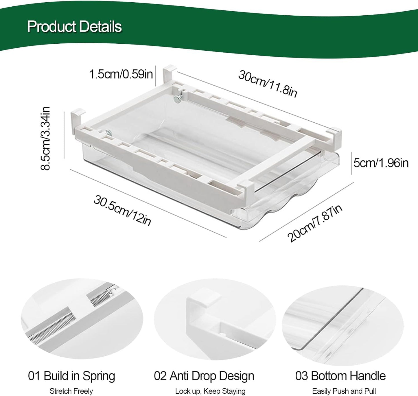 Egg Drawer for Refrigerator 18 Egg Holder (Transparent)