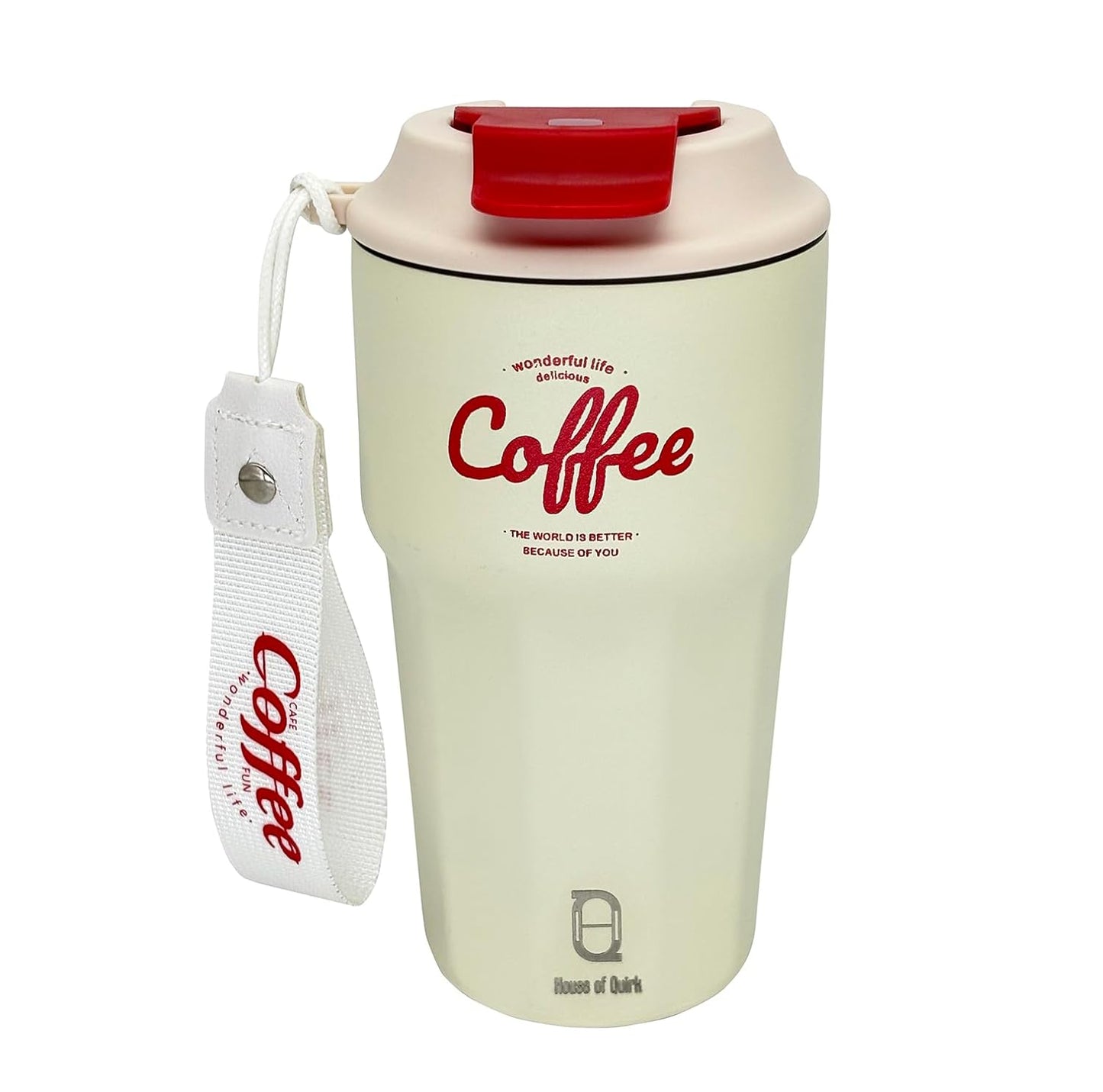 Stainless Steel Coffee Mug, 420 ML Spill Proof Travel Mug with Lid Insulated Tumbler