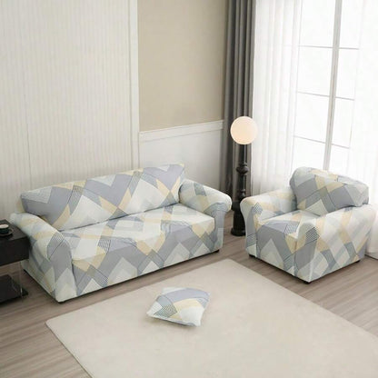 Universal Sofa Couch Cover 140 GSM Sofa Slipcover (Yellow Curve)