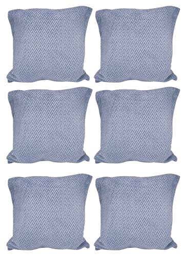 Polar Fleece Fabric Cushion Cover With Zipper (45 x 45 cm) (Steel Blue)