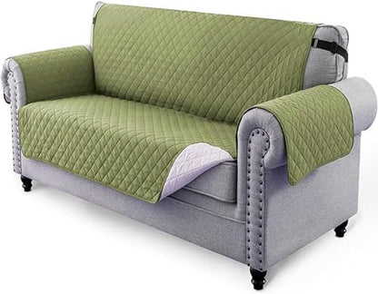 Reversible Sofa/Couch Covers 280 GSM (GREEN/BEIGE)