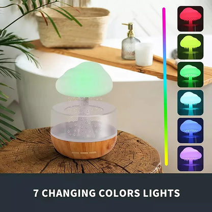 Rain Cloud Water Drops Sounds  Diffuser with Calming Colorful Night Lights