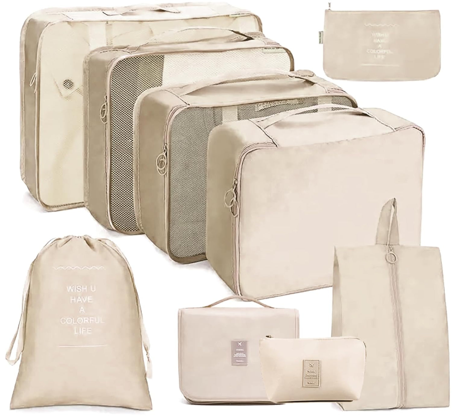 Set of 9 Packing Travel Cube Organiser