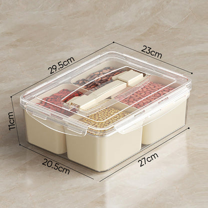 Fridge Organizer Bins with Transparent Lids (4slot)