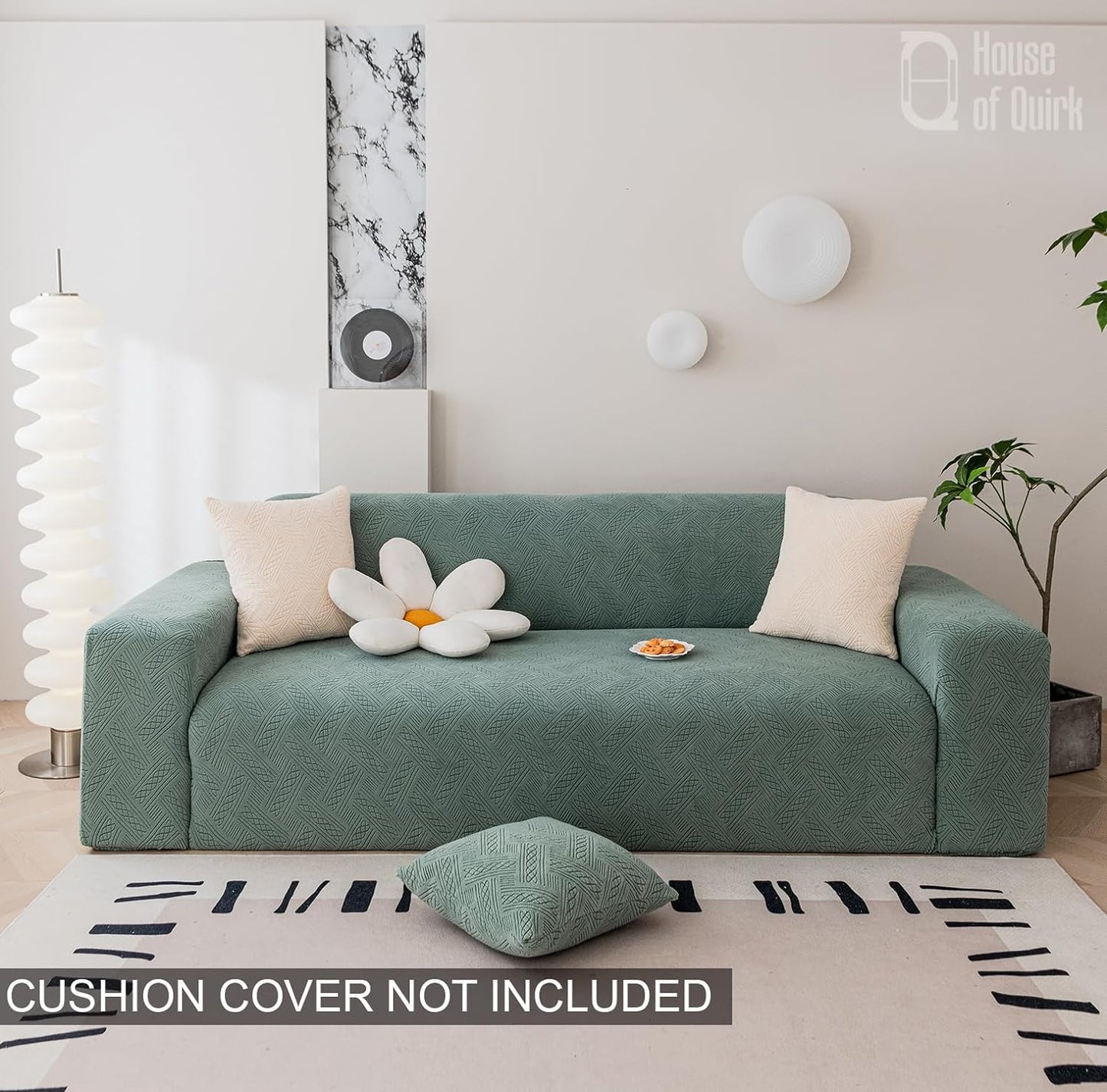 Universal Jacquard Fabric Sofa Cover- Green