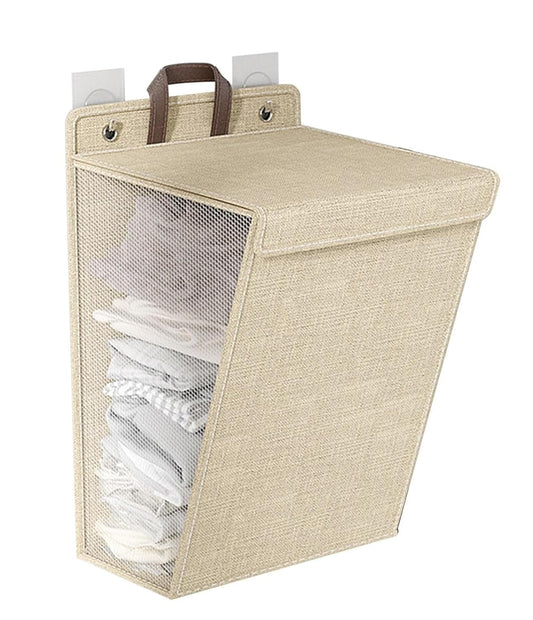 Wall Mounted Laundry Basket-Beige