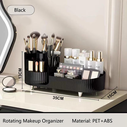 Multi Compartment Makeup Organizer-Black