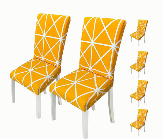 Printed Chair Cover(Yellow Diamond)